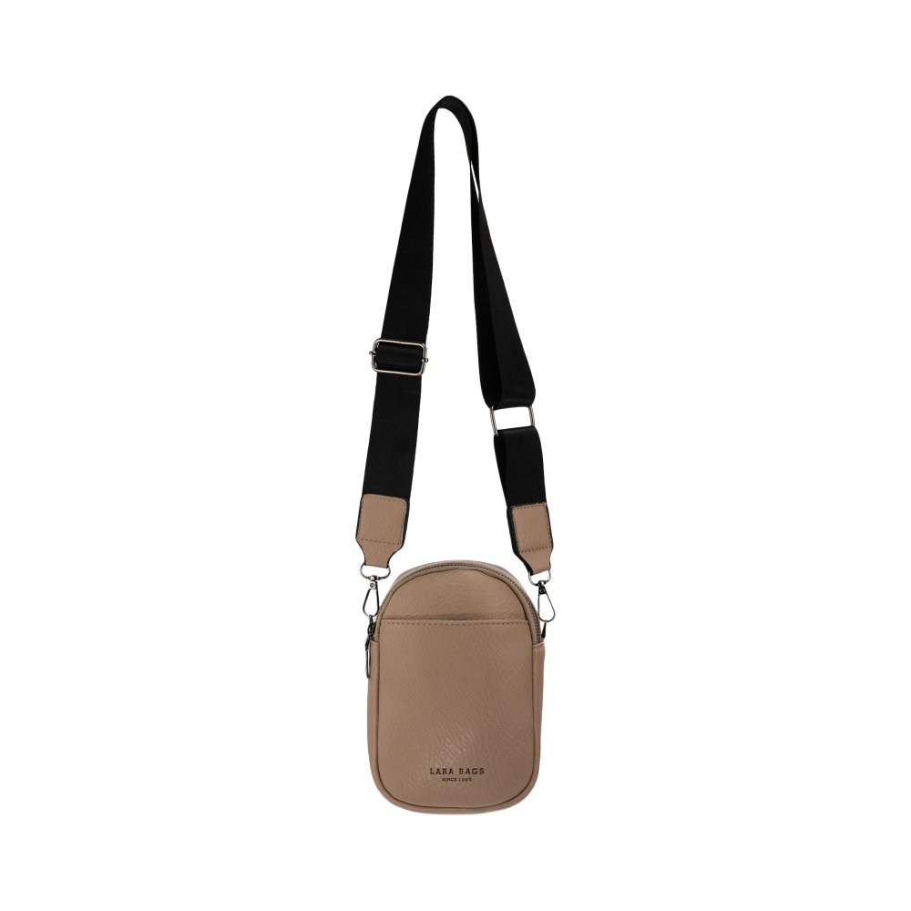 CLARRY dámska crossbody koženková kabelka taupe