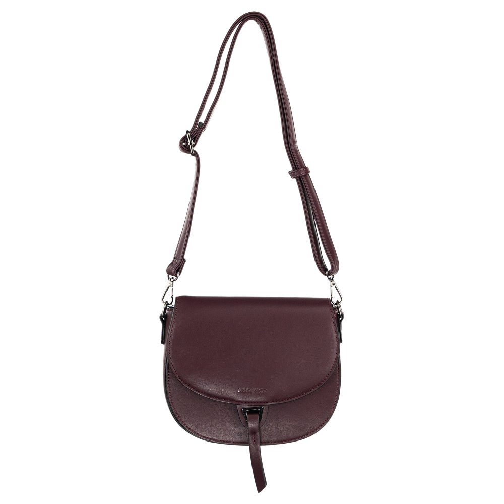 LANA dámska crossbody koženková kabelka Bordová