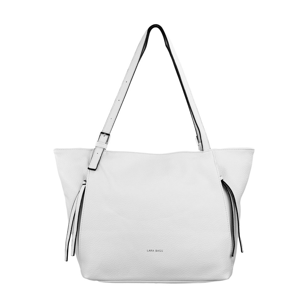 VALERIA dámska koženková kabelka Biela