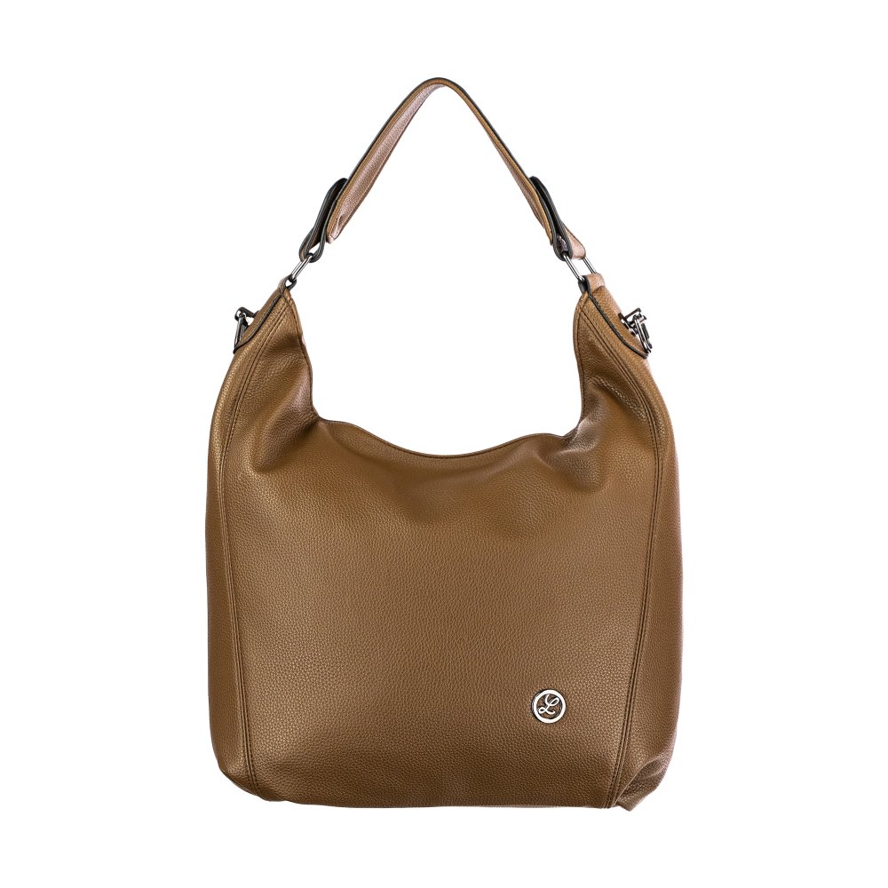 ELSA dámska koženková kabelka Tmavohnedá