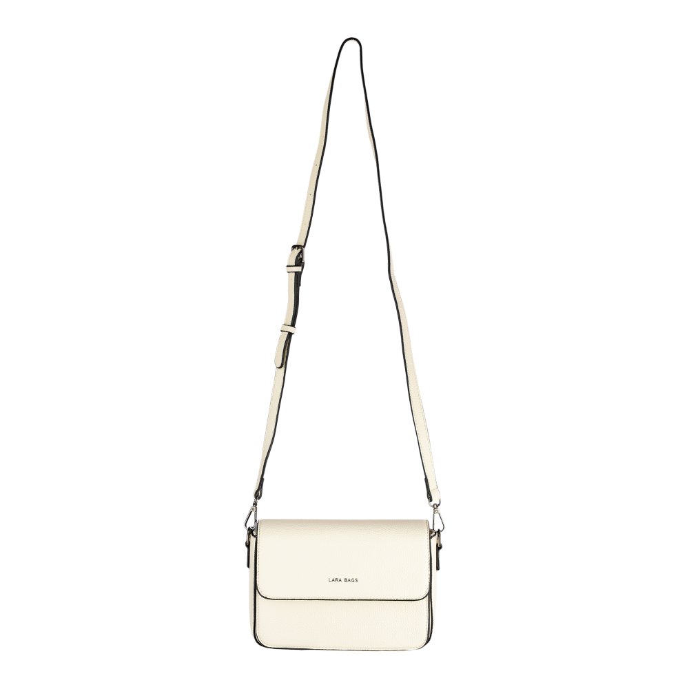 CINDY dámska crossbody koženková kabelka svetlo béžová