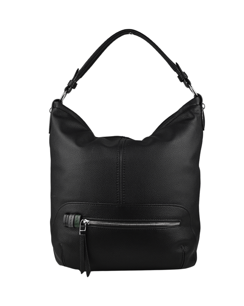 TEA dámska koženková kabelka Čierna