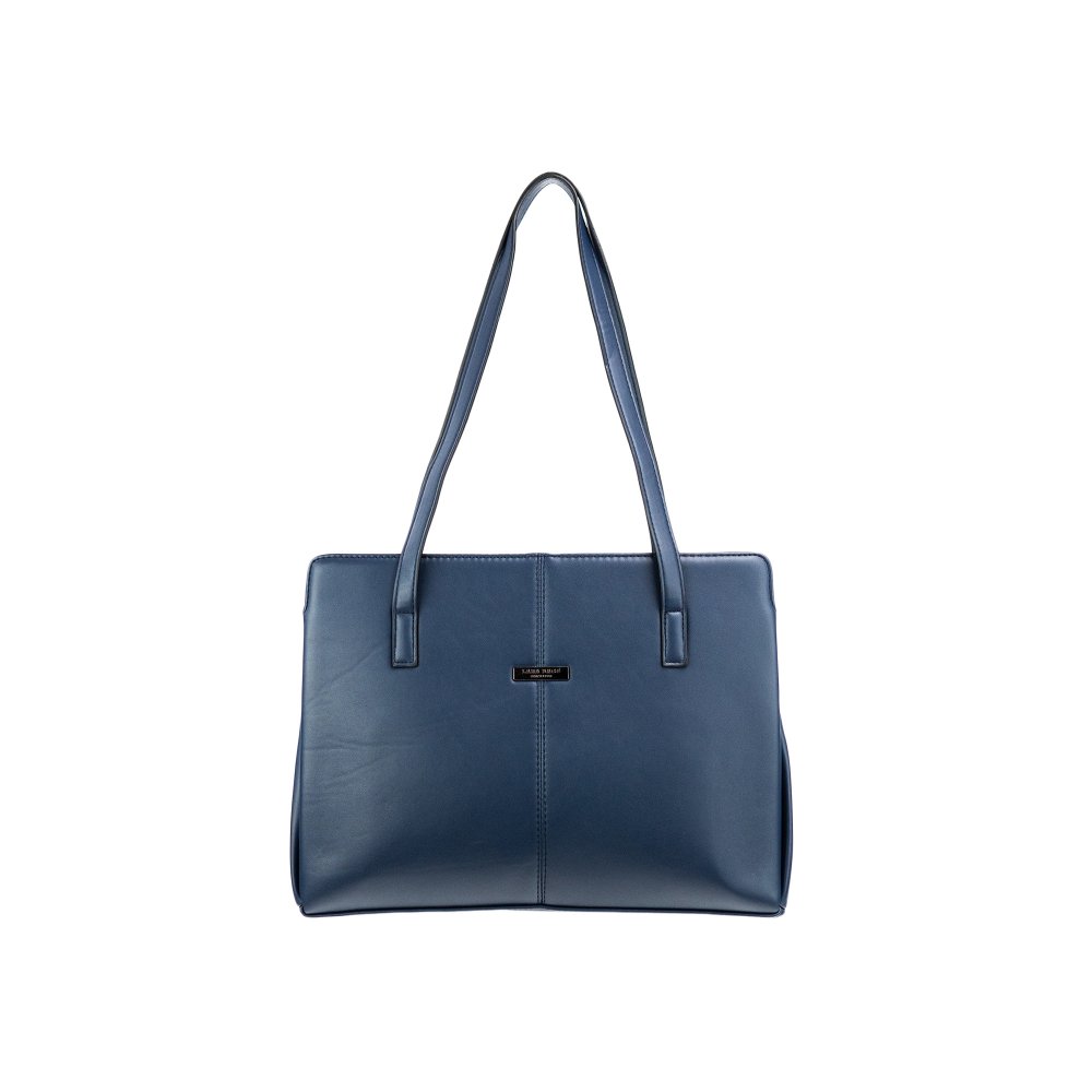 ZARA dámska koženková kabelka Tmavomodrá