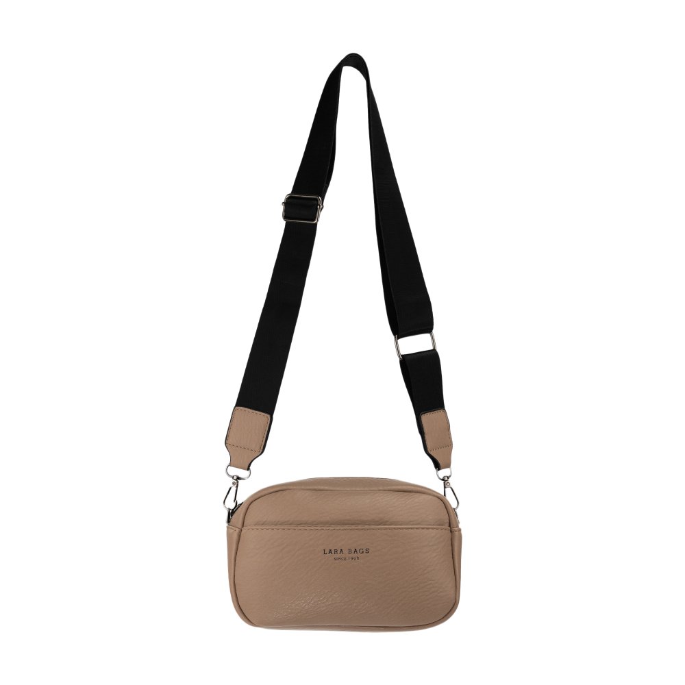 CLARRY dámska crossbody koženková kabelka taupe