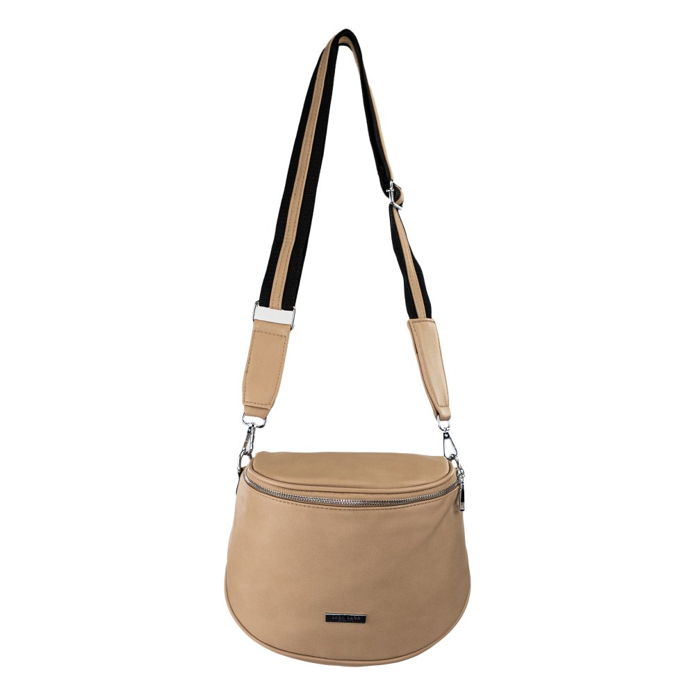 Lara Bags DIANA dámska crossbody koženková kabelka taupe