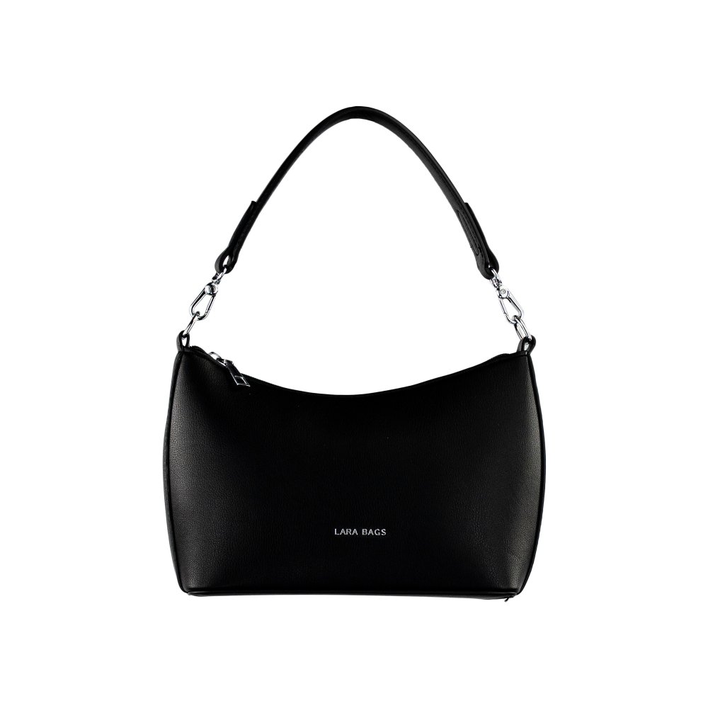 SANDY dámska koženková kabelka Čierna