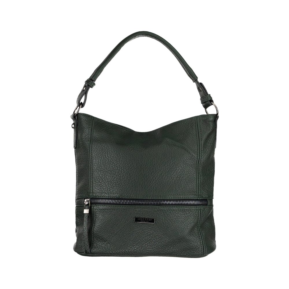 LIZETTE dámska koženková kabelka Tmavo zelená