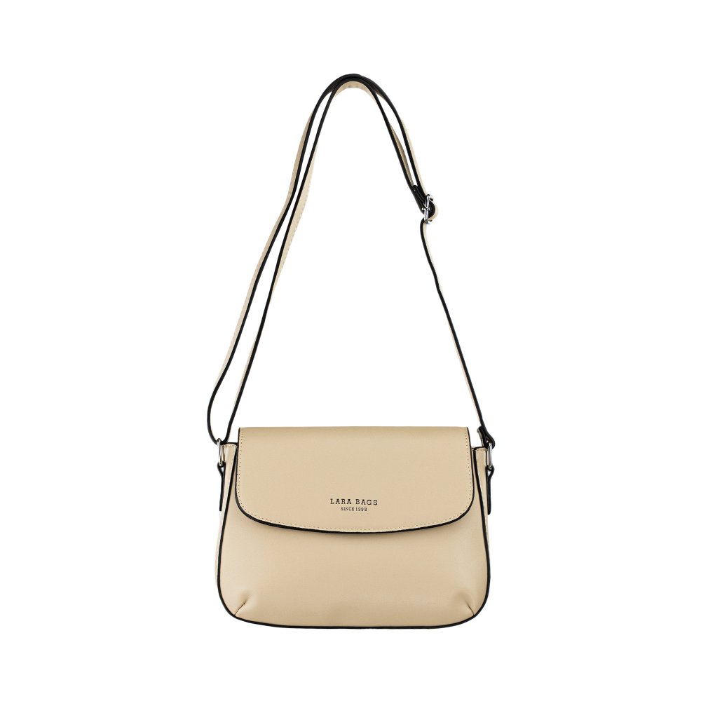 NELA dámska crossbody koženková kabelka taupe