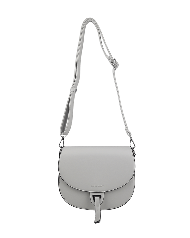 LANA dámska crossbody koženková kabelka Sivá