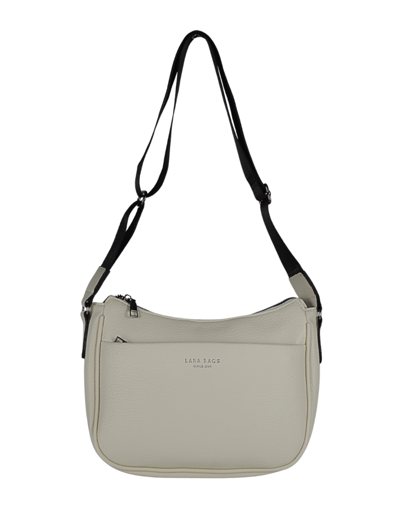 VIKTÓRIA dámska crossbody koženková kabelka Svetlo Béžová