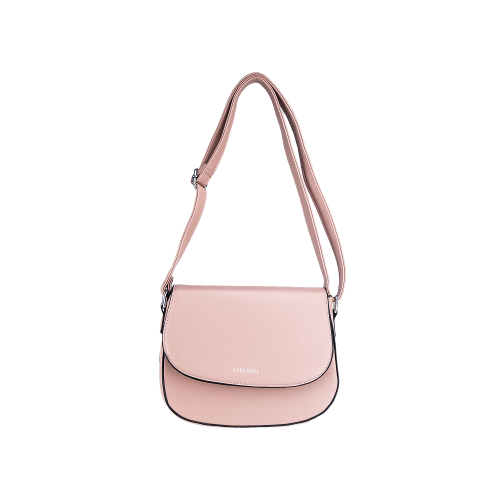 PAOLA dámska crossbody koženková kabelka Ružová