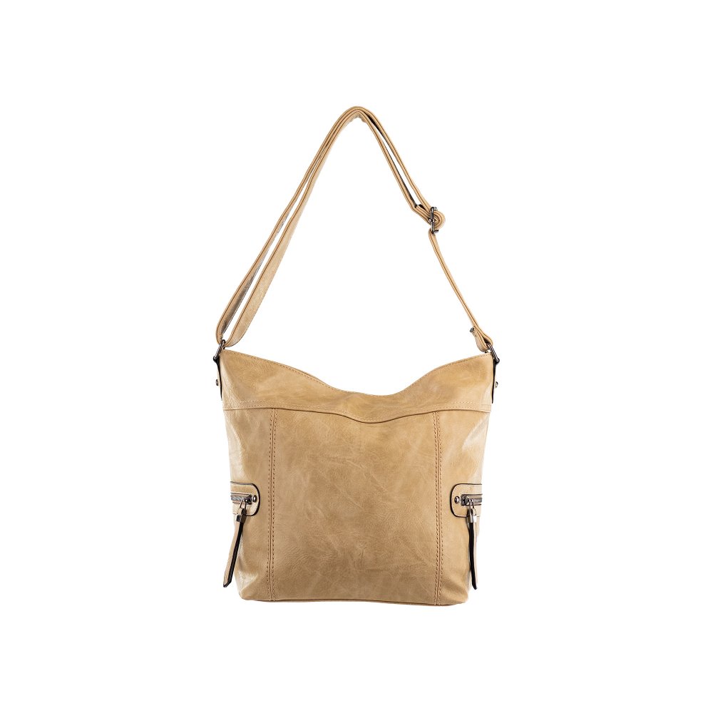 Lara Bags TESSA dámska crossbody koženková kabelka Khaki