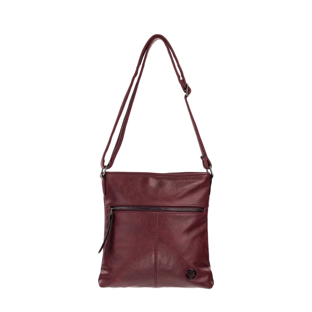 KERRY dámska crossbody koženková kabelka Bordová