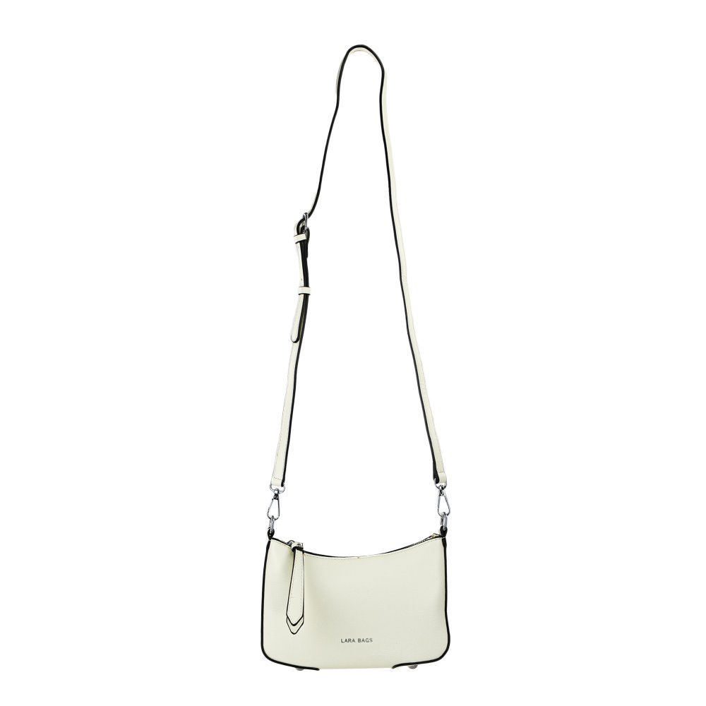 TRISHA dámska crossbody koženková kabelka Biela