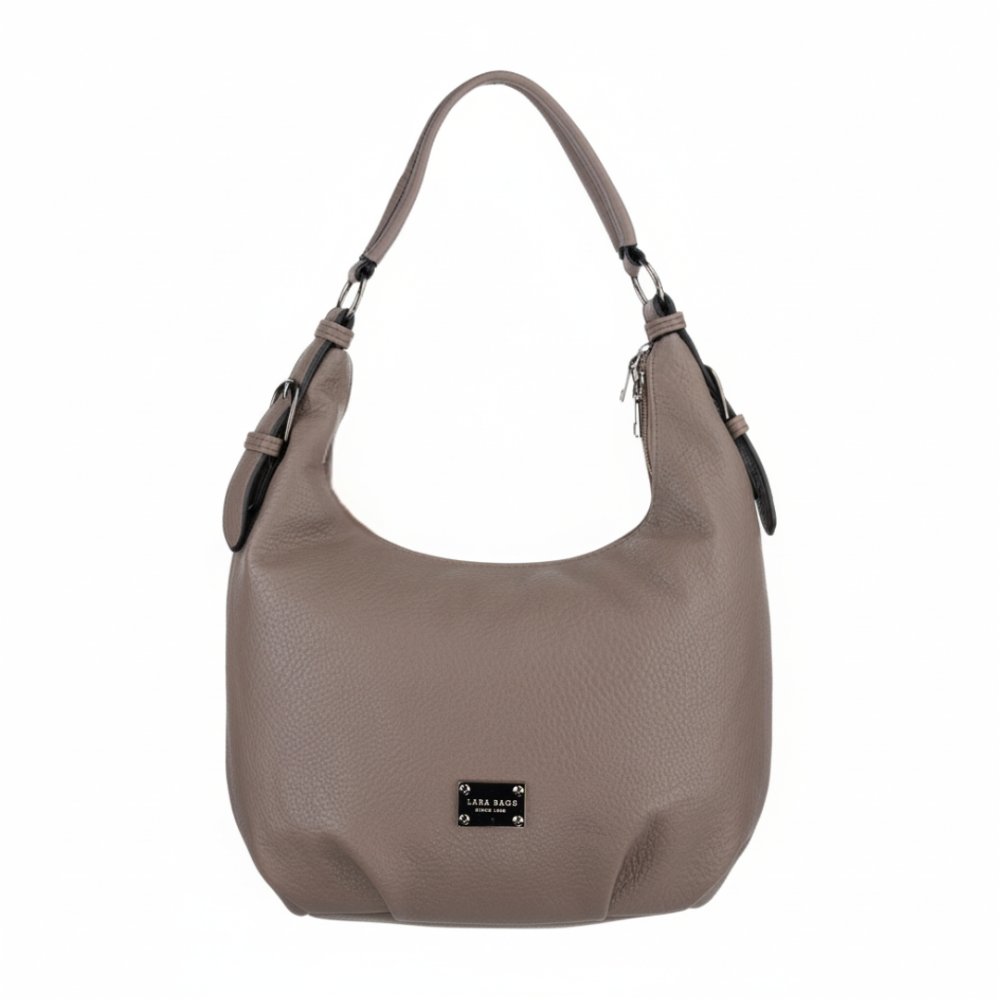 EVELYN dámska koženková kabelka Tmavosivá