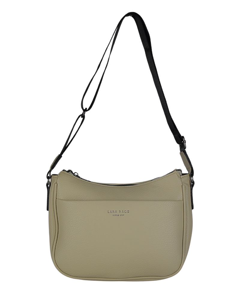 VIKTÓRIA dámska crossbody koženková kabelka taupe