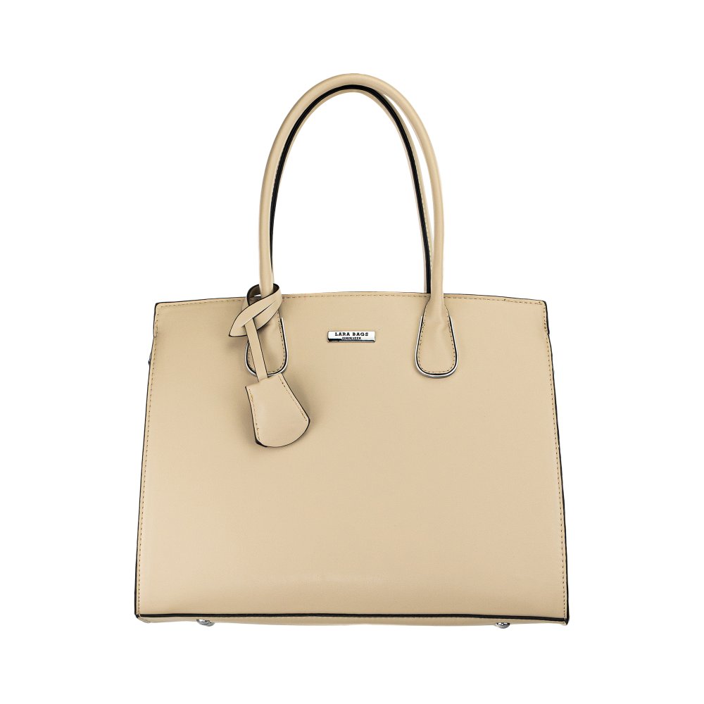 ELISA dámska koženková kabelka taupe