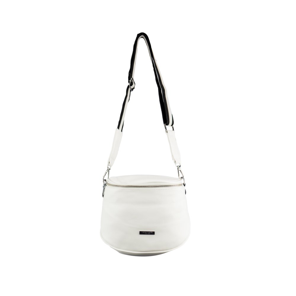 Lara Bags DIANA dámska crossbody koženková kabelka Biela