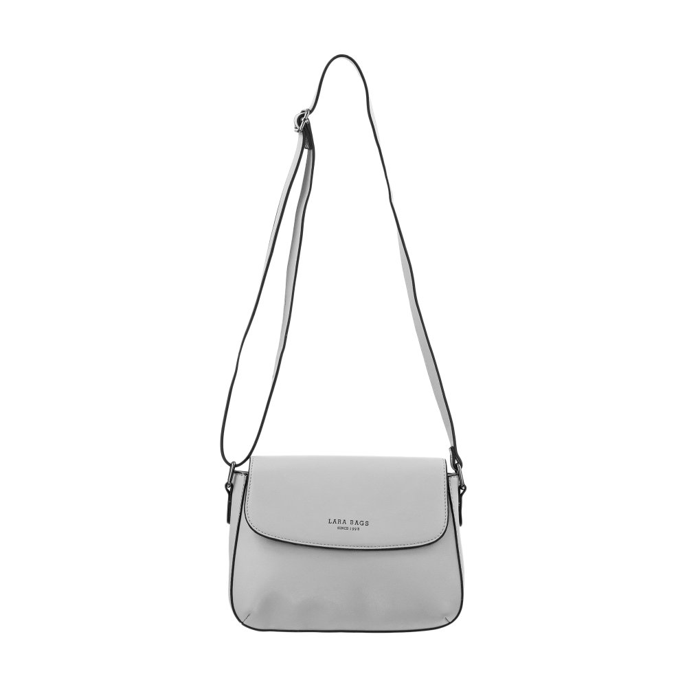 NELA dámska crossbody koženková kabelka Tmavosivá