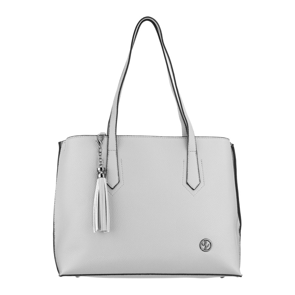 VANDA dámska koženková kabelka Sivá