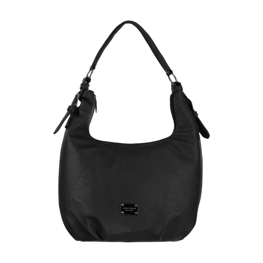 EVELYN dámska koženková kabelka Čierna