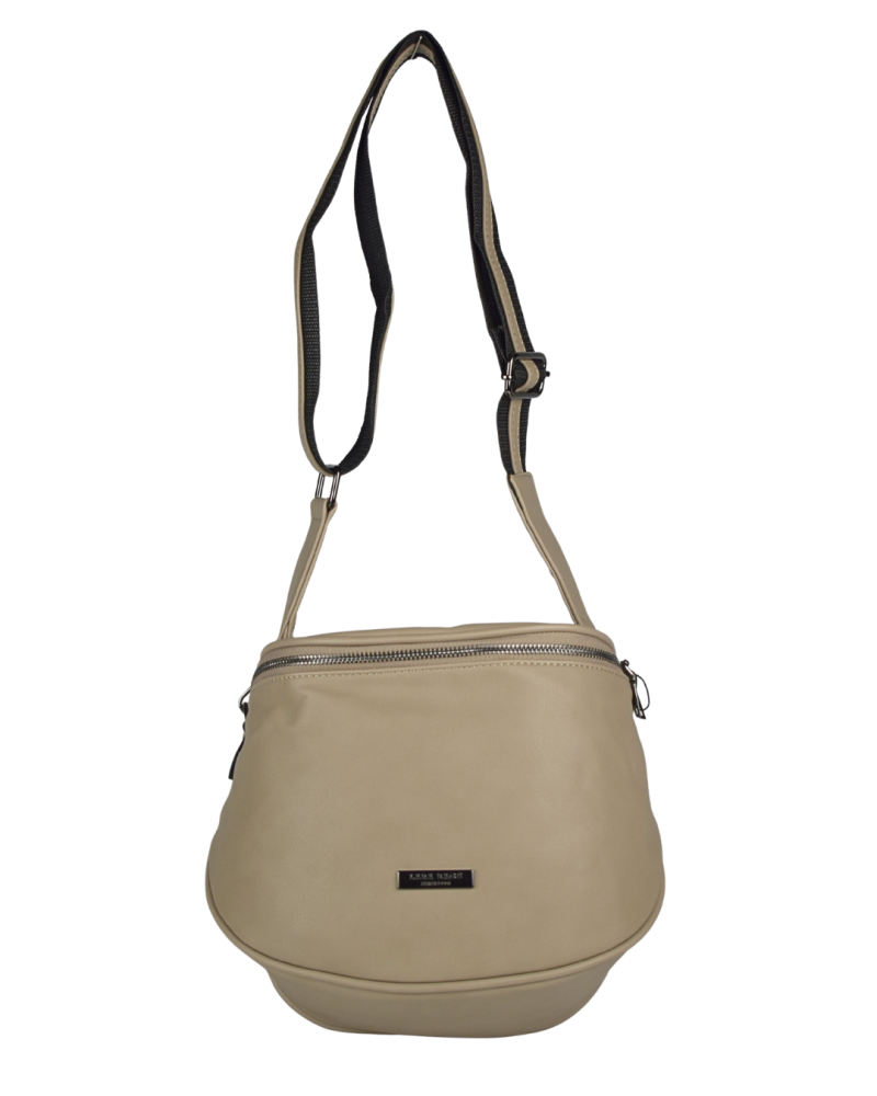 Lara Bags DIANA dámska crossbody koženková kabelka taupe