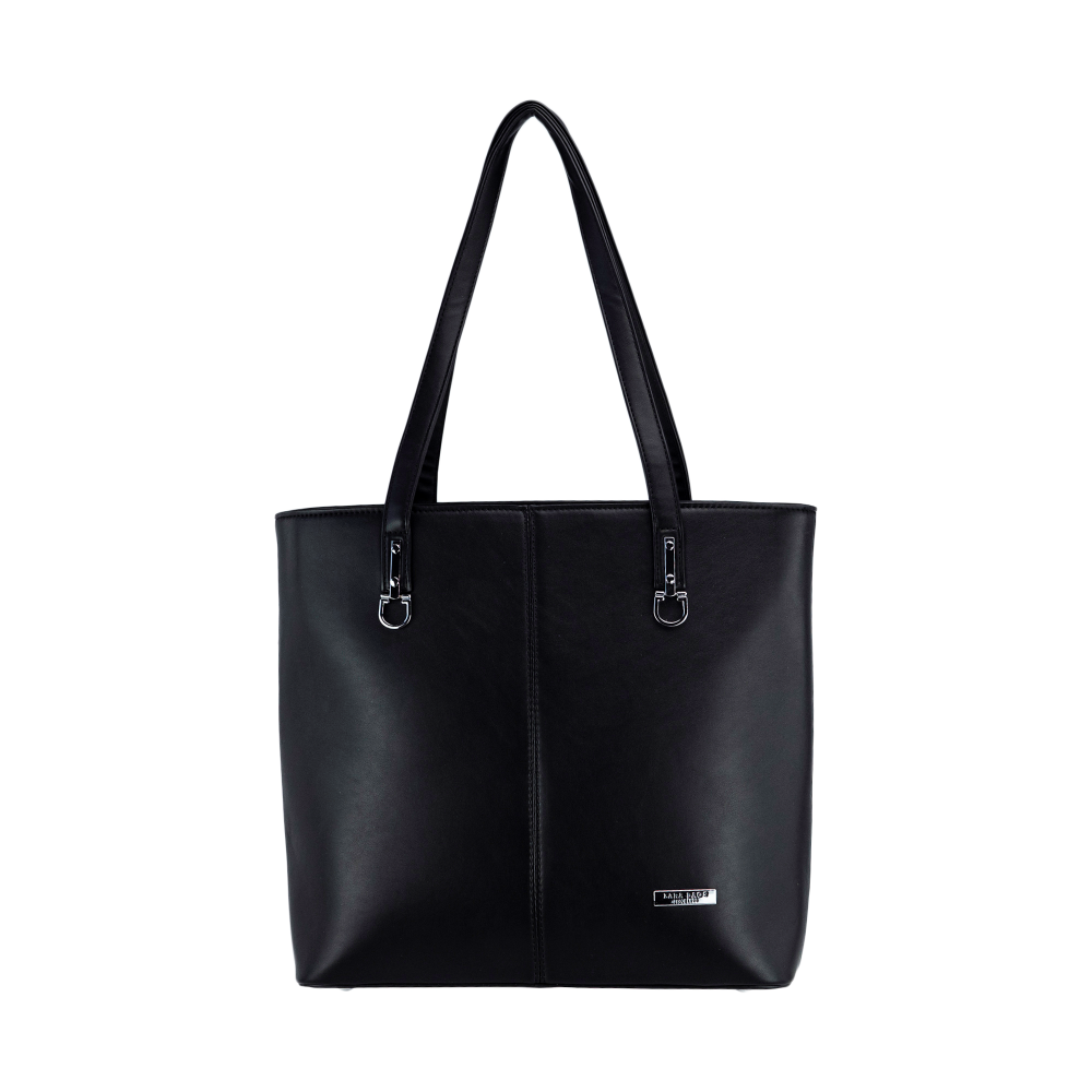 Lara Bags LOTA dámska koženková kabelka Čierna