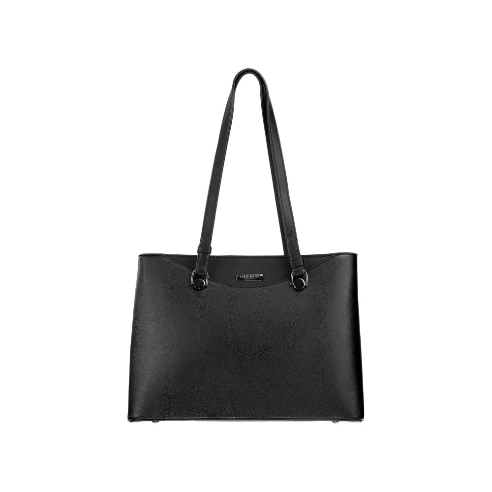 AMANDA dámska koženková kabelka Čierna