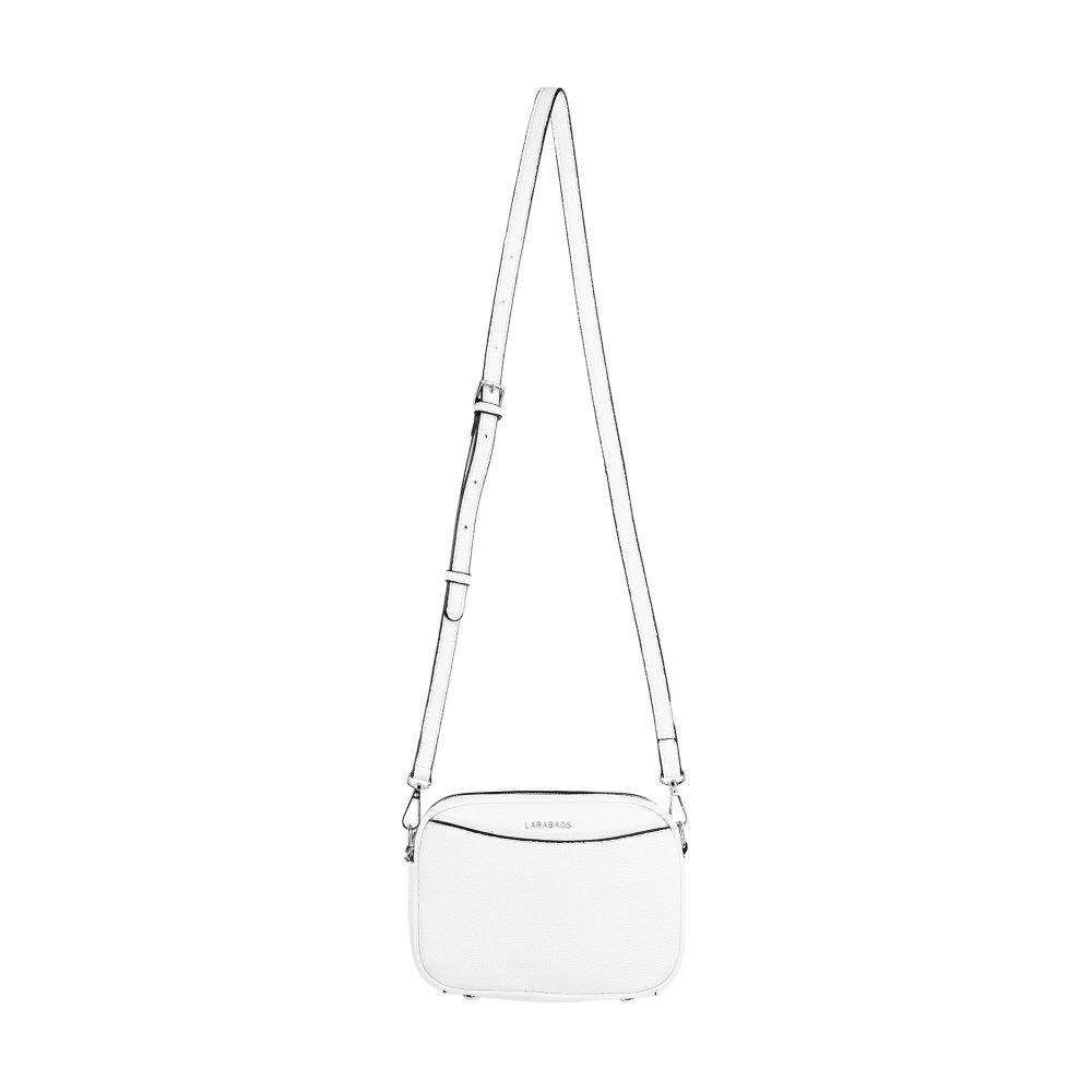 LILY dámska crossbody koženková kabelka Biela