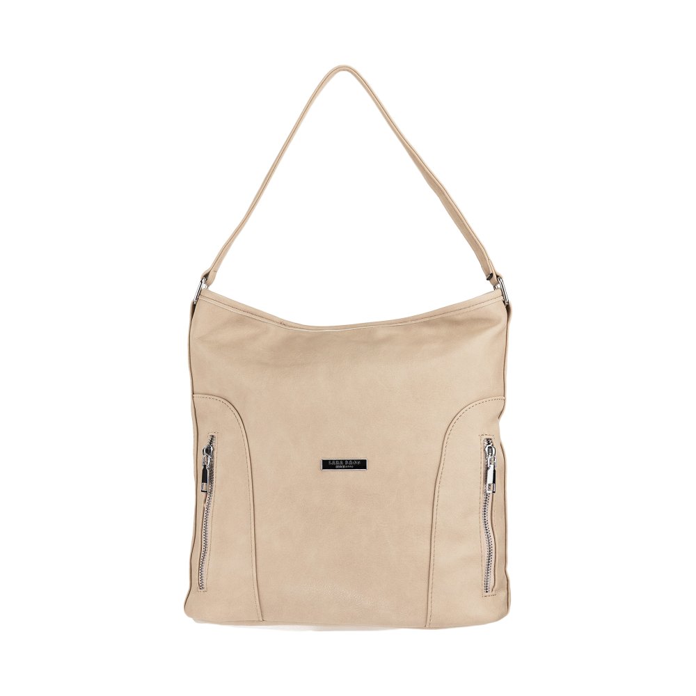 EMILY dámska koženková kabelka tmavo béžová