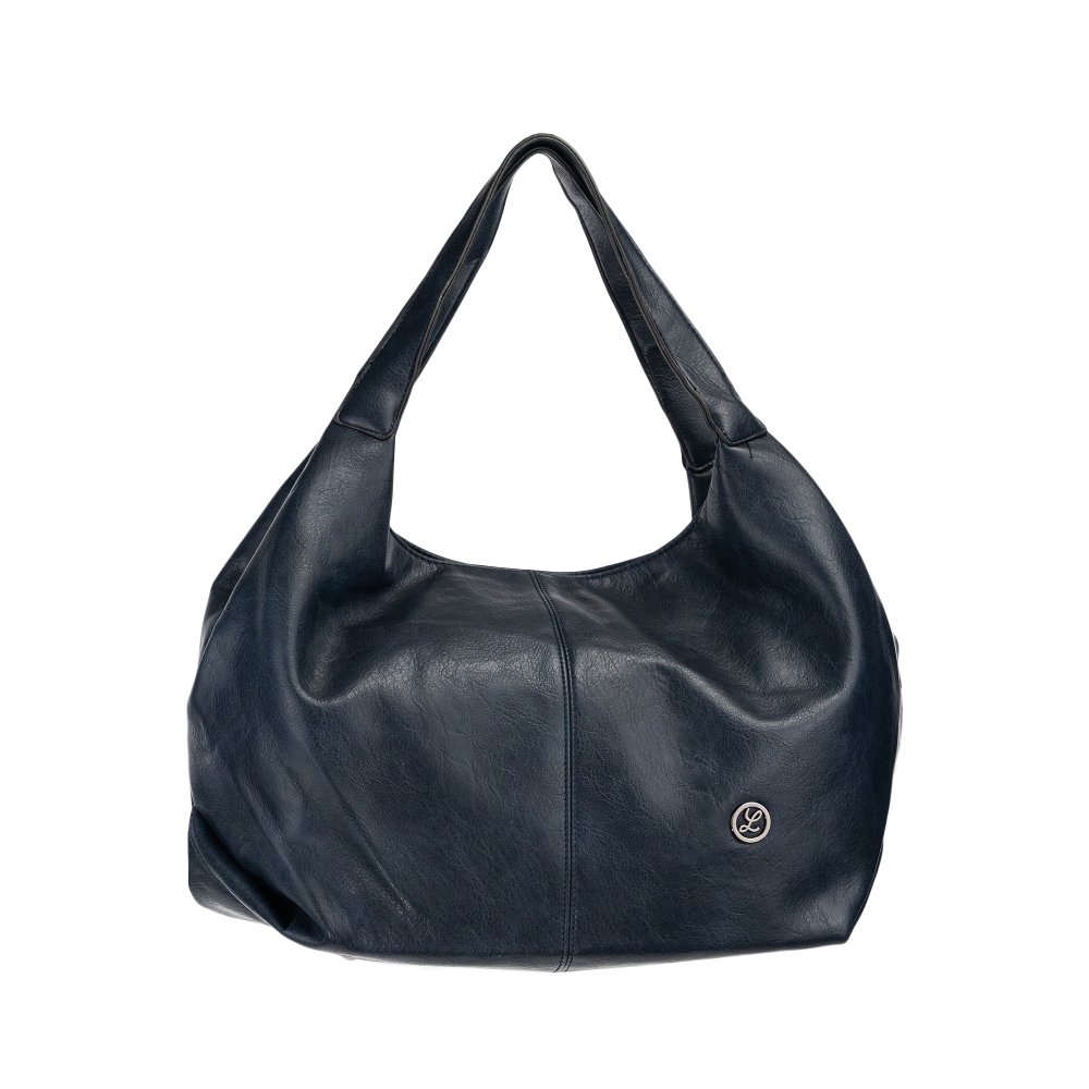 FLORA dámska koženková kabelka Tmavomodrá