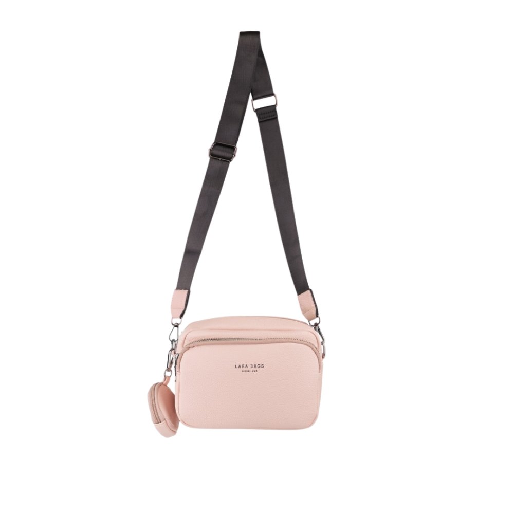CHLOE dámska crossbody koženková kabelka Svetloružová