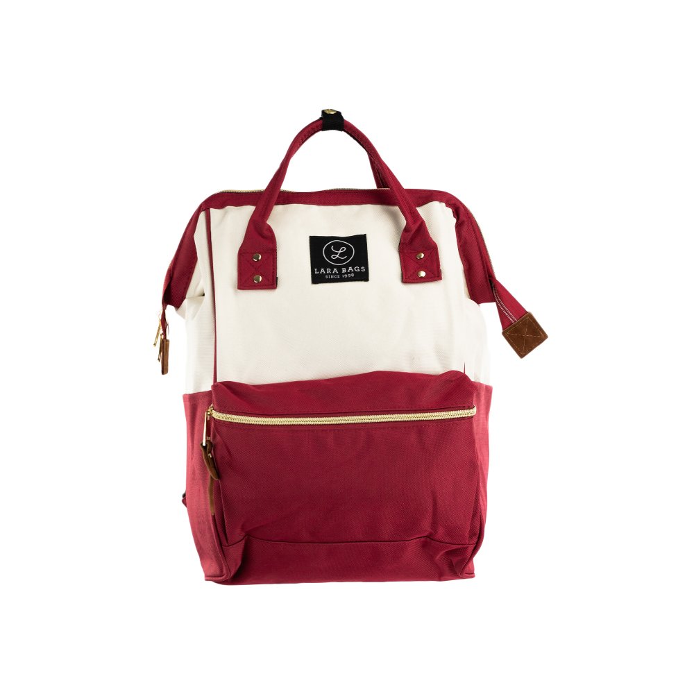 LÁTKOVÝ BATOH červená/biela