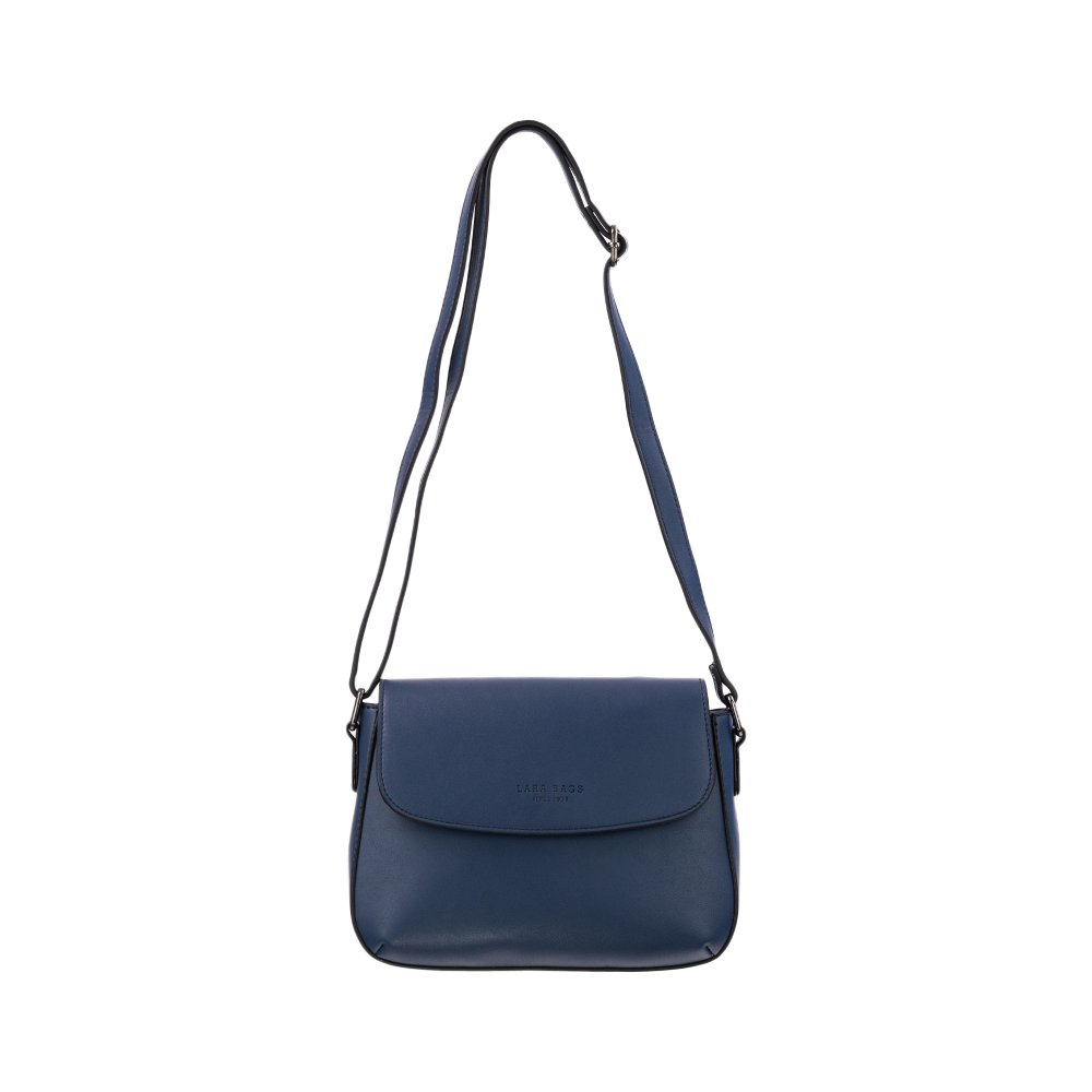 NELA dámska crossbody koženková kabelka Tmavomodrá