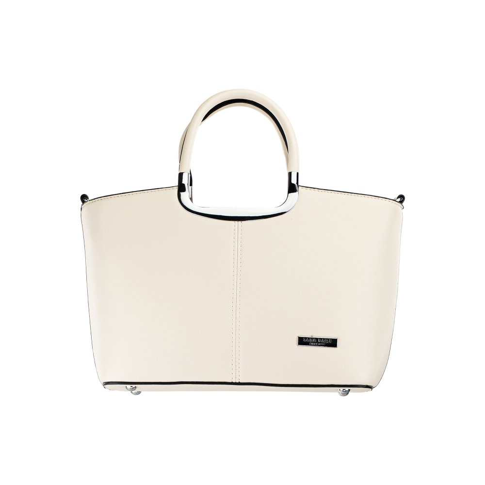 Lara Bags NICOLE dámska koženková kabelka Béžová