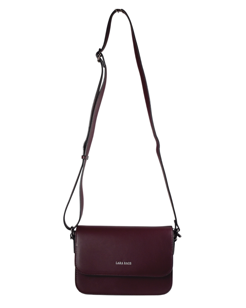 CINDY dámska crossbody koženková kabelka Bordová