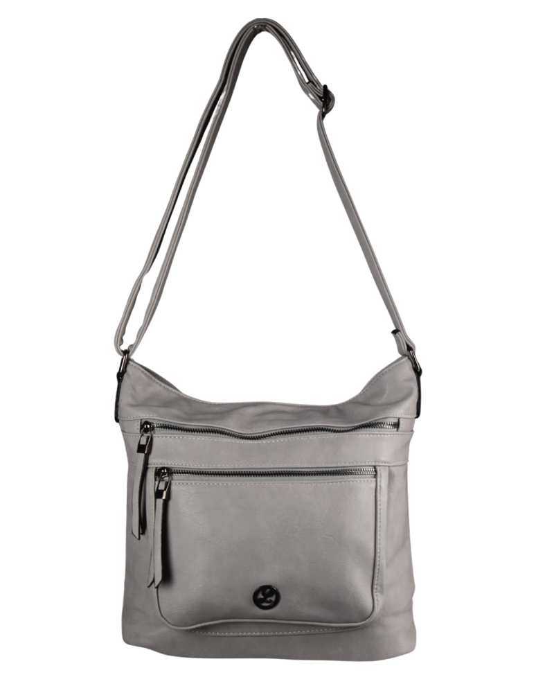 CATIA dámska crossbody koženková kabelka Sivá