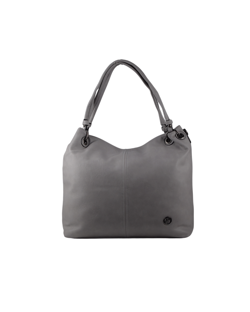 SIERRA dámska koženková kabelka Sivá