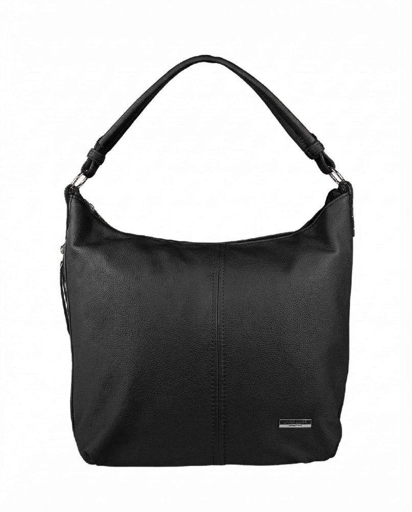 Lara Bags SASKIA dámska koženková kabelka Čierna