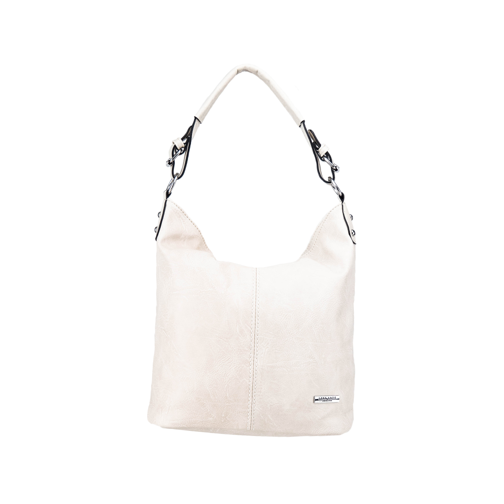 Lara Bags VIOLET dámska koženková kabelka Béžová