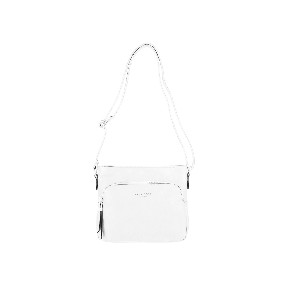 KATHY dámska crossbody koženková kabelka Biela