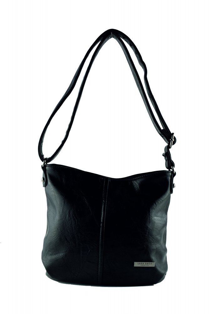 VIOLET dámska crossbody koženková kabelka Čierna