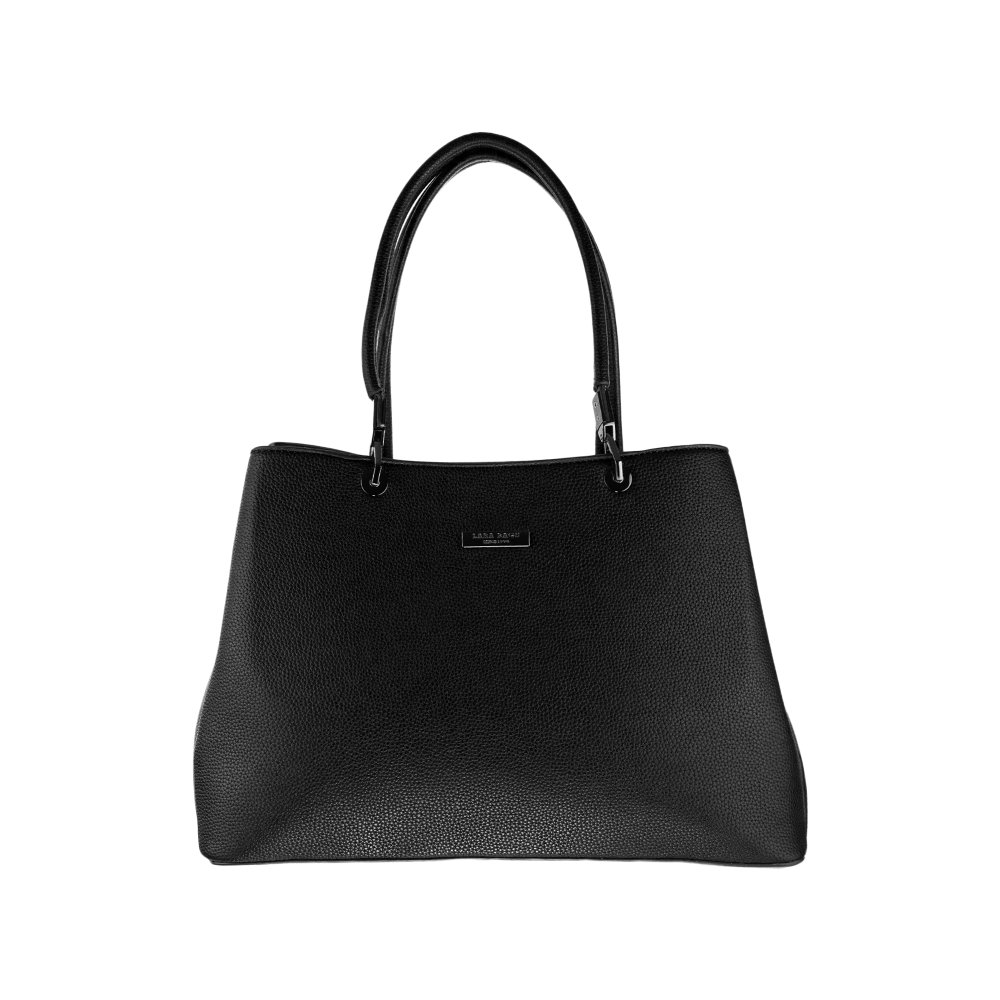 KORA dámska koženková kabelka Čierna