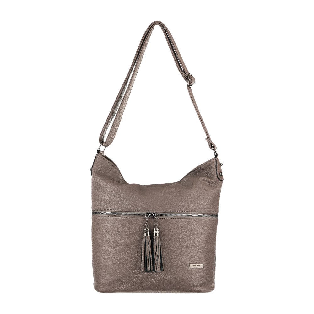 DALILA dámska crossbody koženková kabelka Tmavosivá