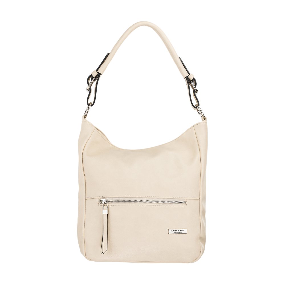 RUBY dámska koženková kabelka Béžová