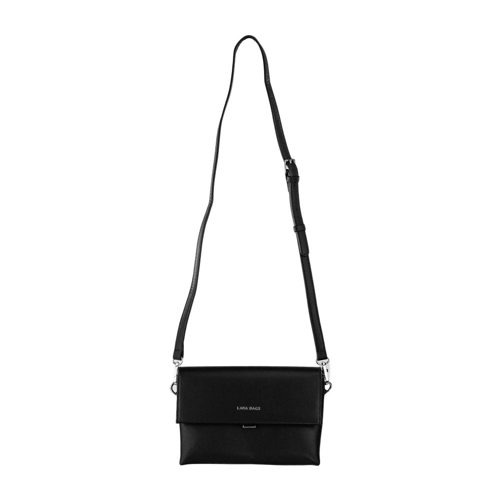 BLANKA dámska crossbody koženková kabelka Čierna