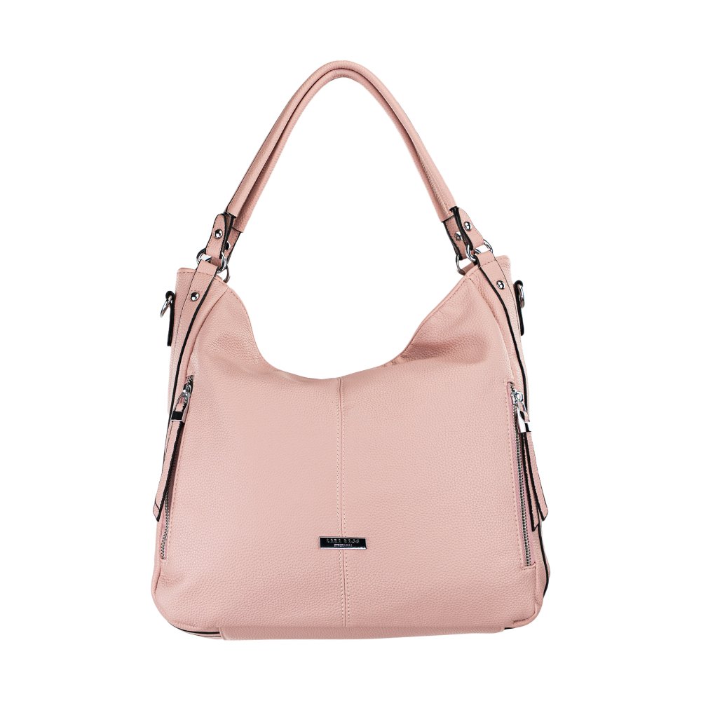 SASHA koženková kabelka Svetloružová