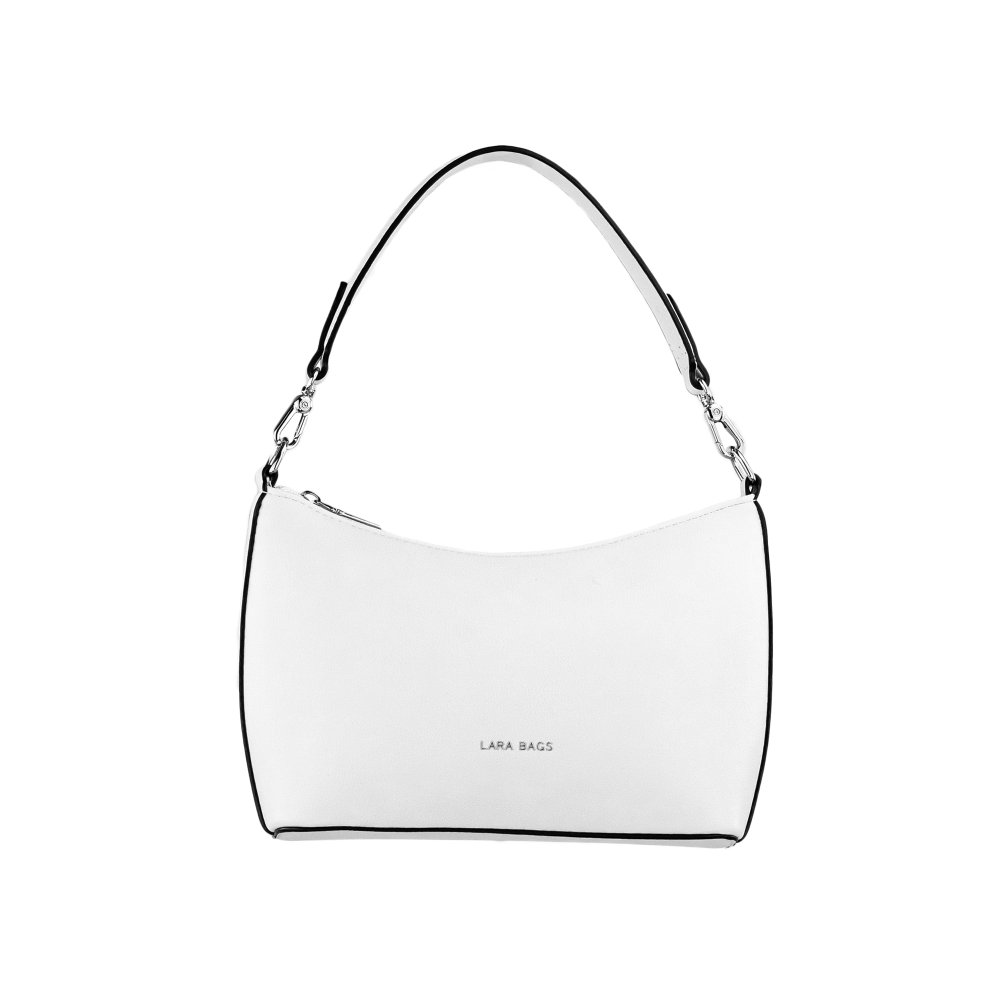 SANDY dámska koženková kabelka Biela