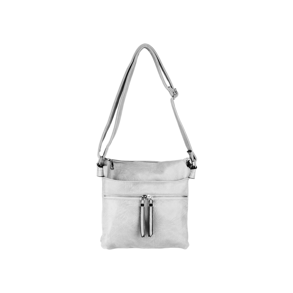 SANDRA dámska crossbody koženková kabelka Sivá