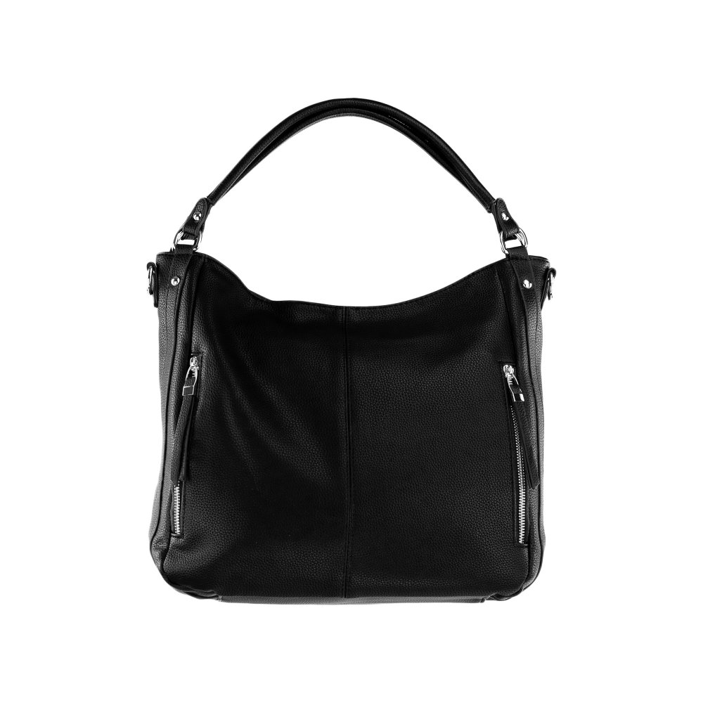 SASHA koženková kabelka Čierna